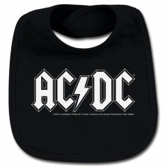 AC/DC Baby Rock Bib logo white