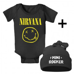 Infant Giftset Nirvana Creeper infant/baby & Mini Rocker Hat