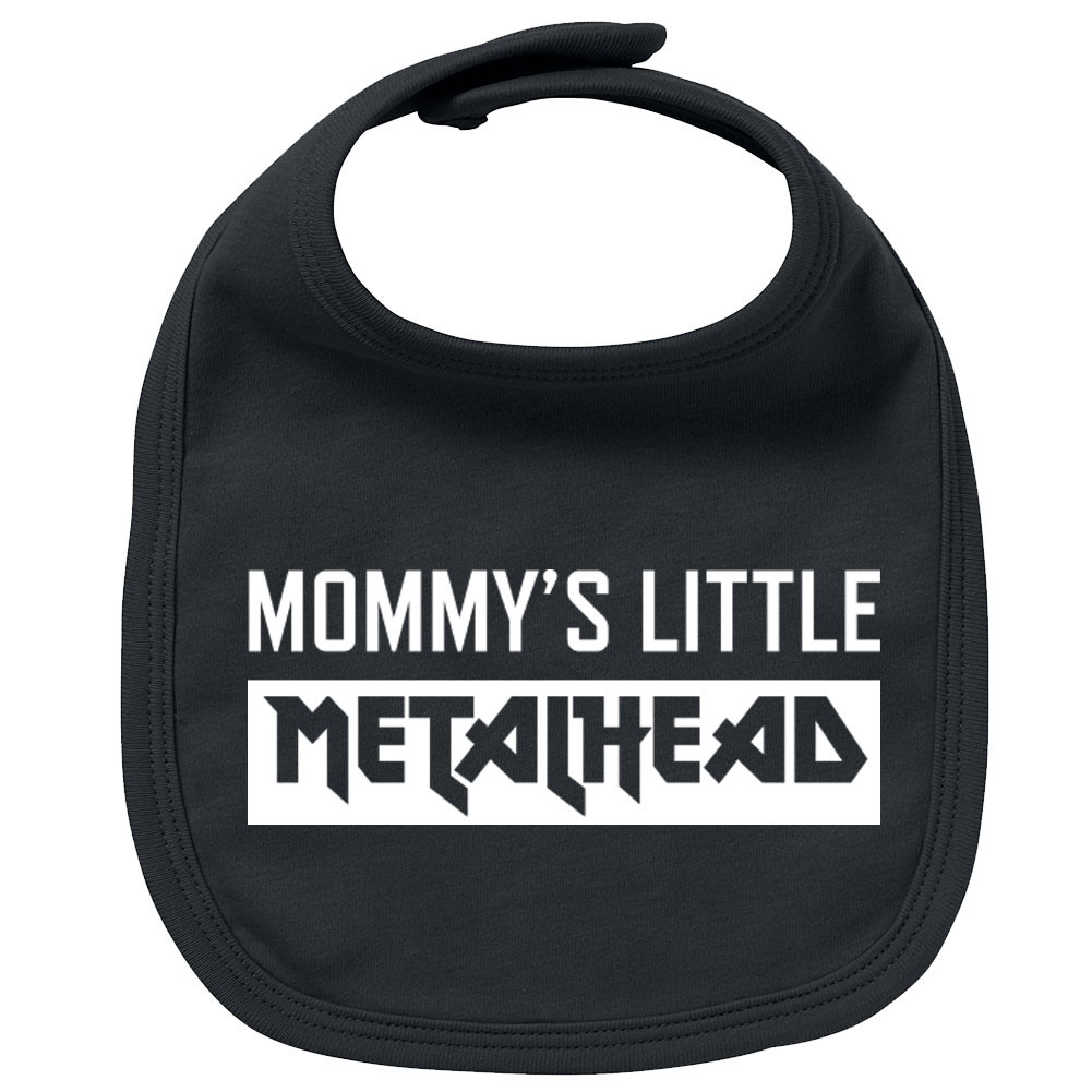 Metal baby bib mommy's little metalhead