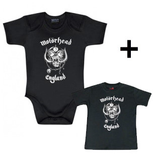 Giftset MotÃ¶rhead Baby Grow England & MotÃ¶rhead Baby T-shirt England