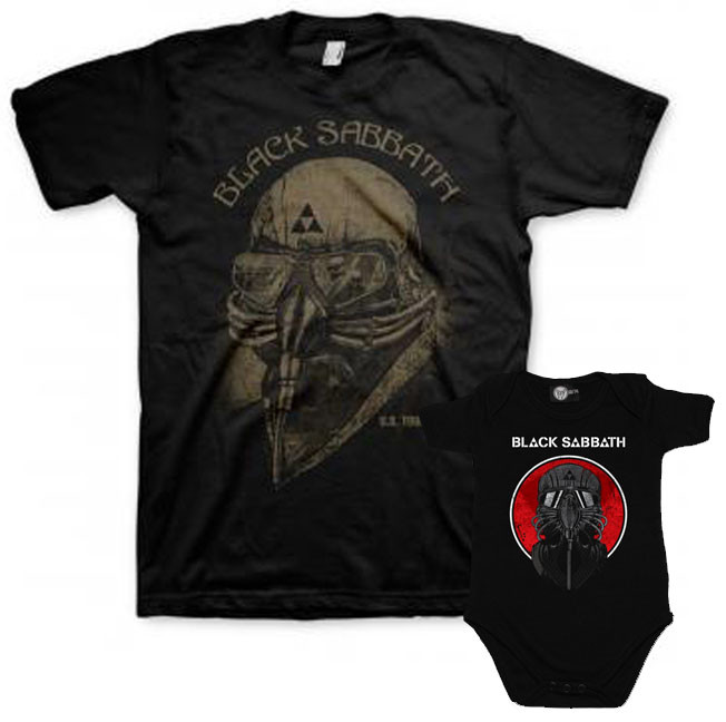 Duo Rockset Black Sabbath Father's T-shirt & Black Sabbath Onesie Baby