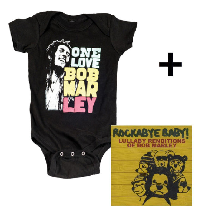 Baby rock giftset Bob Marley Baby Onesie Smile & CD