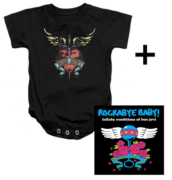 Baby rock giftset Bon Jovi Baby Grow Heart & CD