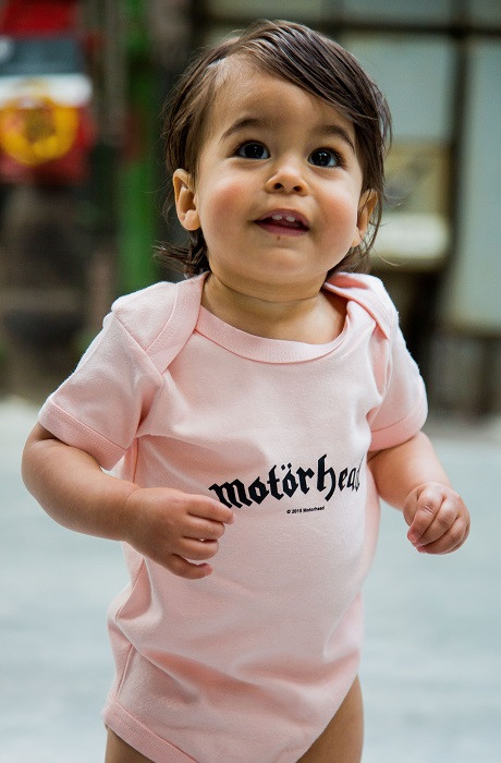 Motörhead Baby Grow Logo Pink photoshoot