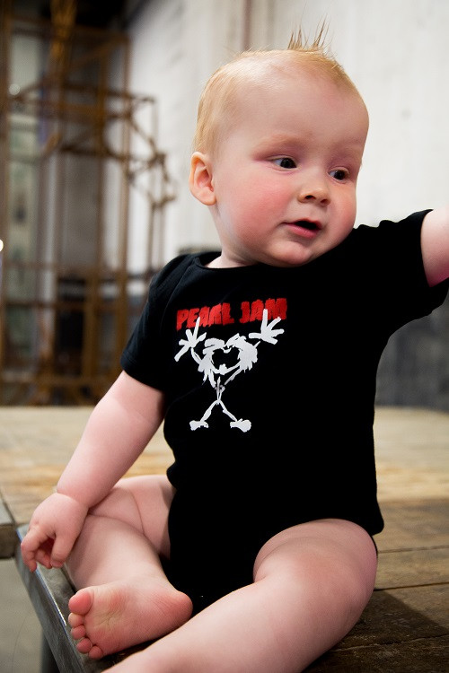 Pearl Jam Baby Grow Stickman photoshoot