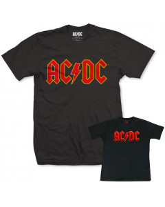 Duo Rockset AC/DC Father's T-shirt & Baby T-Shirt Logo Colour