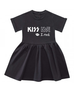 Kiss me I rock baby dress